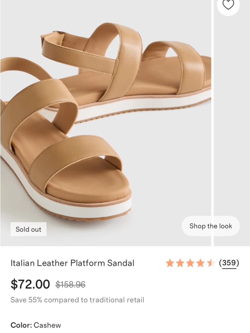 Italian Leather Platform Sandal - Women's